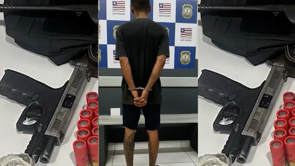 Dois suspeitos de tráfico são presos em investigação que apreendeu armas e munições no MA