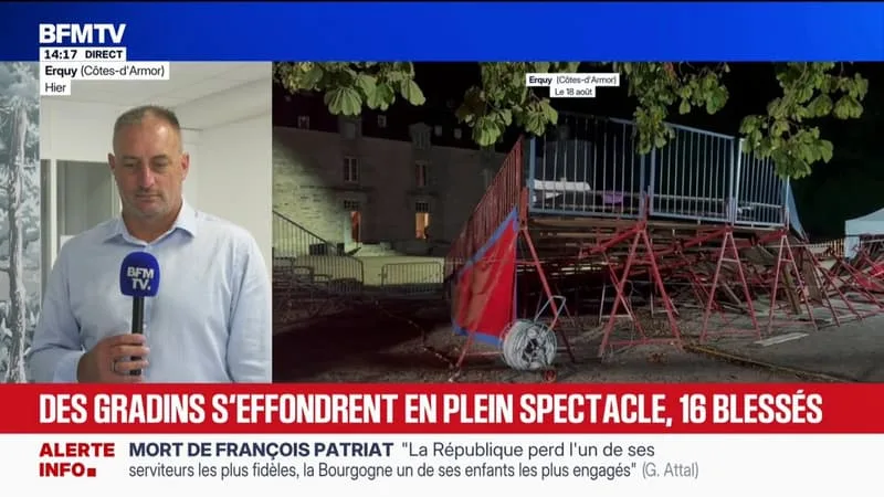 Bretagne: un gradin s'effondre avant un spectacle dans un château,16 personnes blessées