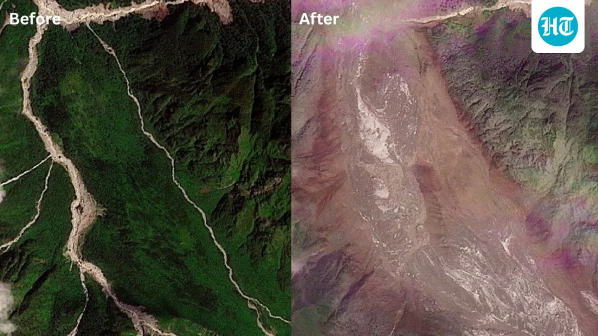 Satellite images show before and after of devastating Nepal flash floods