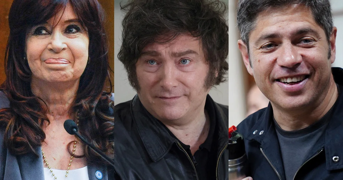 Nueva encuesta nacional: Milei primero, Cristina segunda y cuatro famosos en el fondo