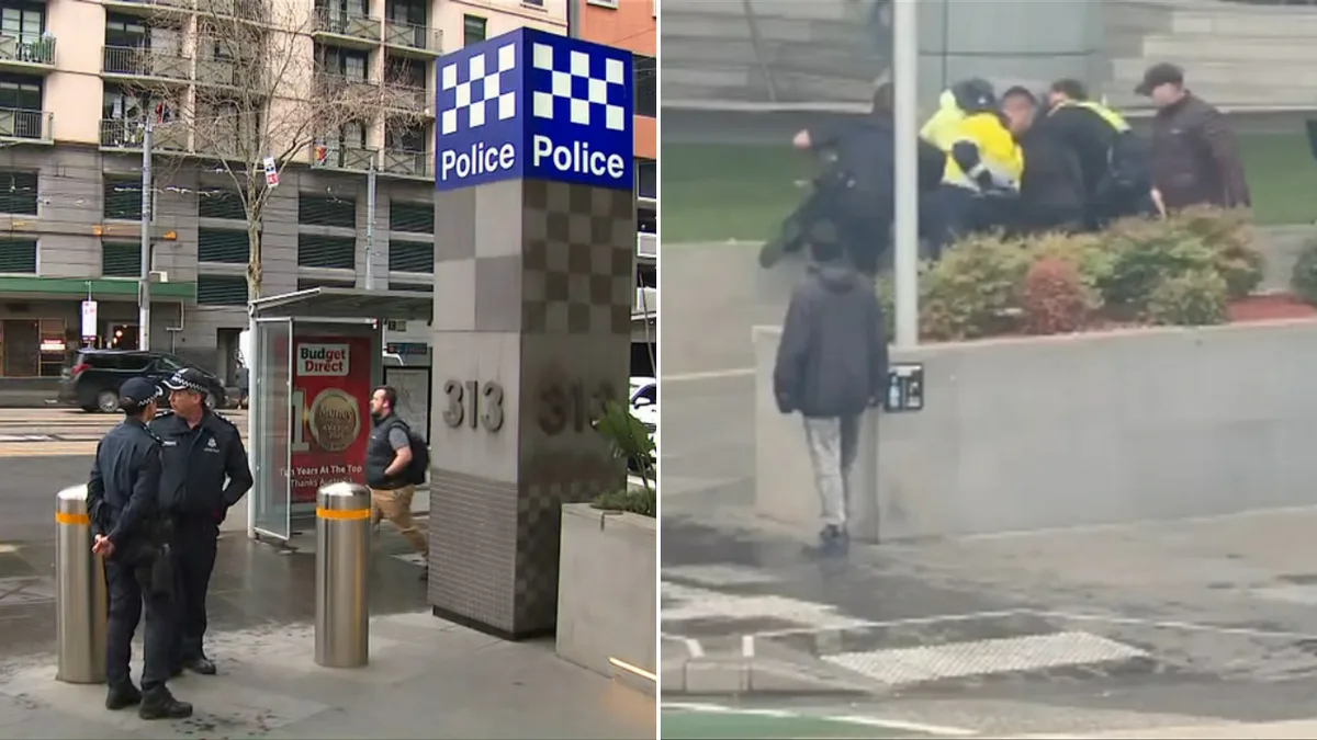 Hero mum stabbed seven times protecting son with brain tumour in random attack in Melbourne’s Docklands