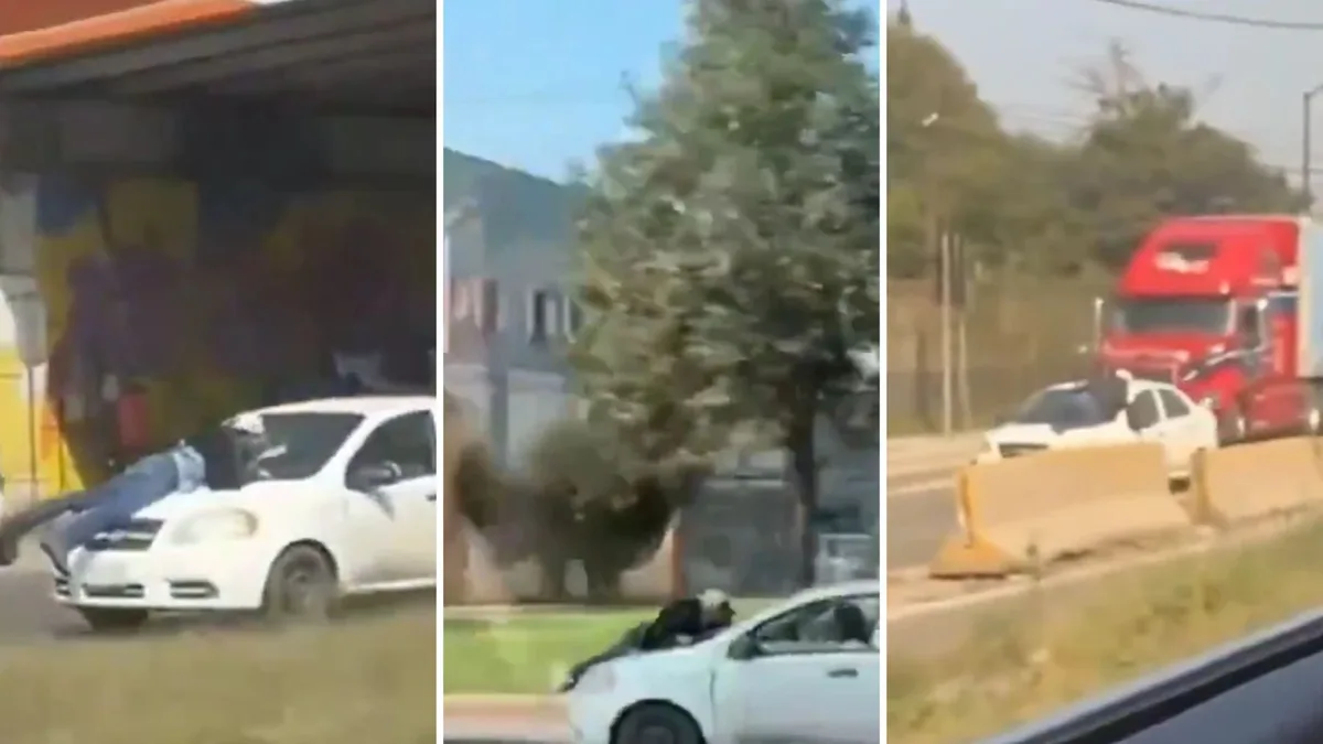 Hombre se cuelga del cofre de un auto en la México-Querétaro tras presunta pelea vial en Tepotzotlán