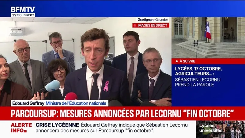 Colère lycéenne: Édouard Geffray, ministre de l'Éducation nationale, promet que les revendications sont "entendues et écoutées"