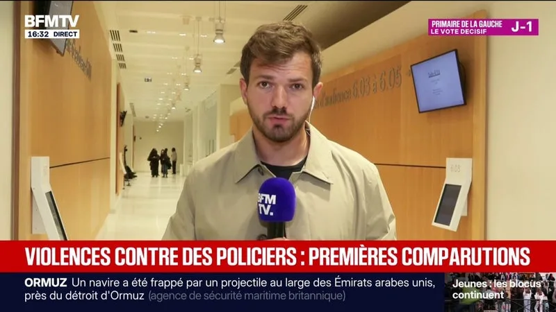 Violences contre des policiers: le détail des premières comparutions