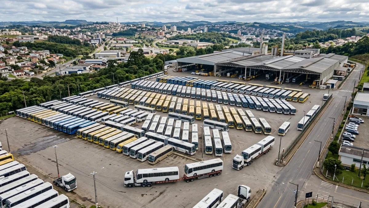 Neve em alguns invernos e raízes no norte da Itália: essa cidade brasileira fabrica ônibus que rodam em mais de 140 países