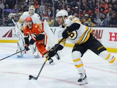 Elias Lindholm's big 3rd period sparks streaking Bruins' comeback for 4-2 win over Ducks