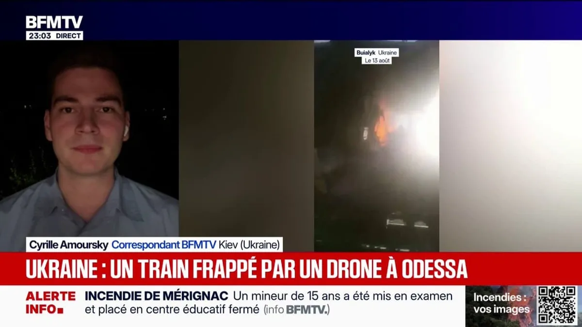 Guerre en Ukraine: un train frappé par un drone dans la région d'Odessa