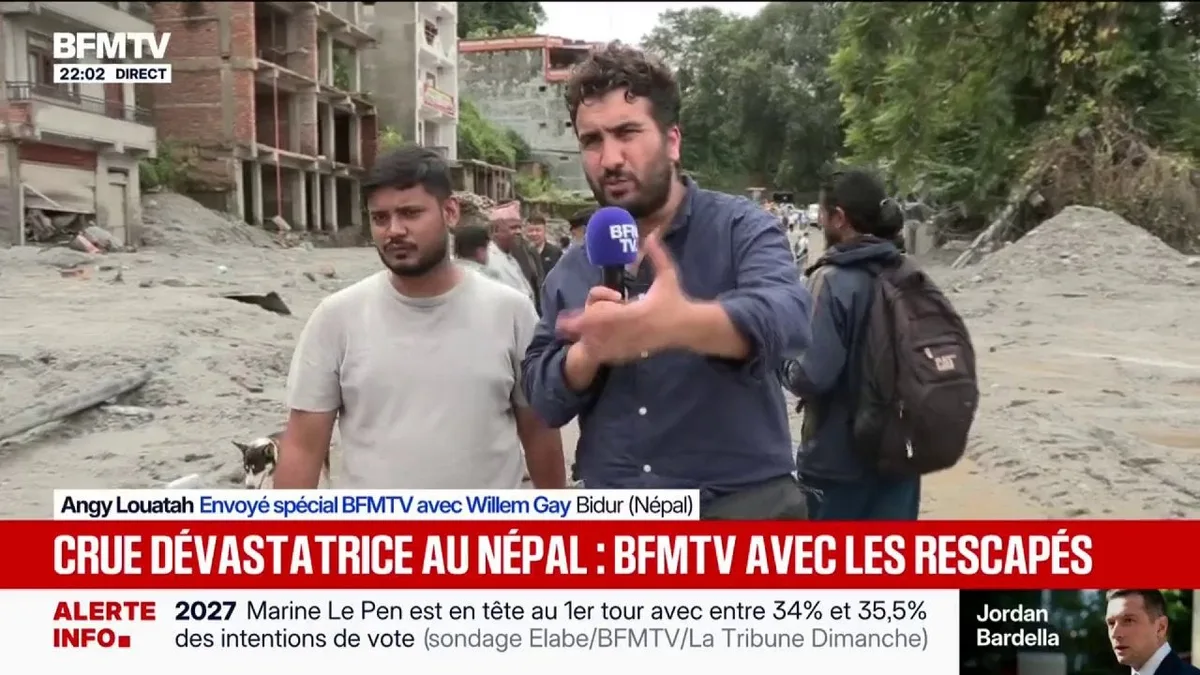 "Je n'arrive plus à manger ni à dormir": les équipes de BFMTV ont pu échanger avec un rescapé après la crue dévastatrice au Népal