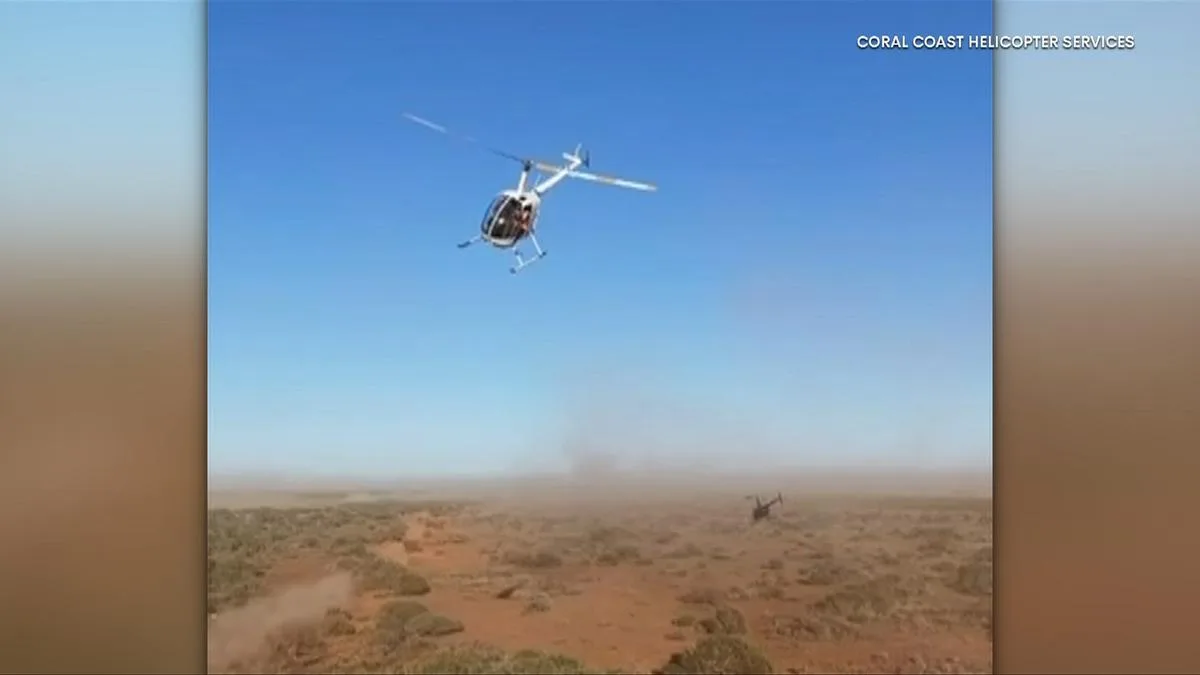Rogue drone forces chopper pilots into evasive action during Gascoyne Dash desert race in Carnarvon