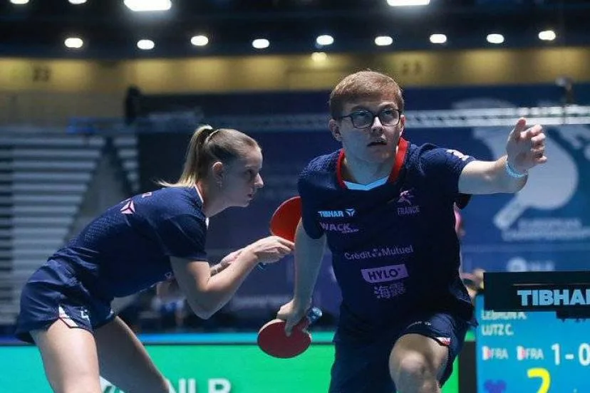 Au bout d'une âpre bataille, Charlotte Lutz et Alexis Lebrun se qualifient pour la finale du double mixte aux Championnats d'Europe