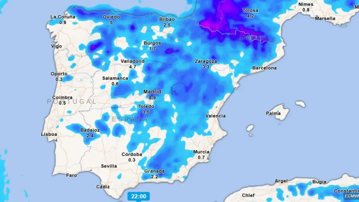 Una DANA está dejando tormentas, granizo y viento fuerte en toda la Península y Baleares