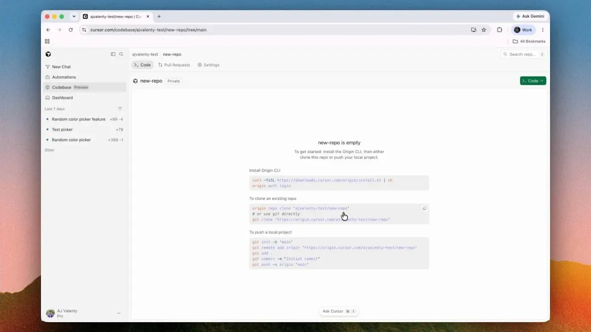 Cursor lança plataforma de alojamento de código para competir com o GitHub