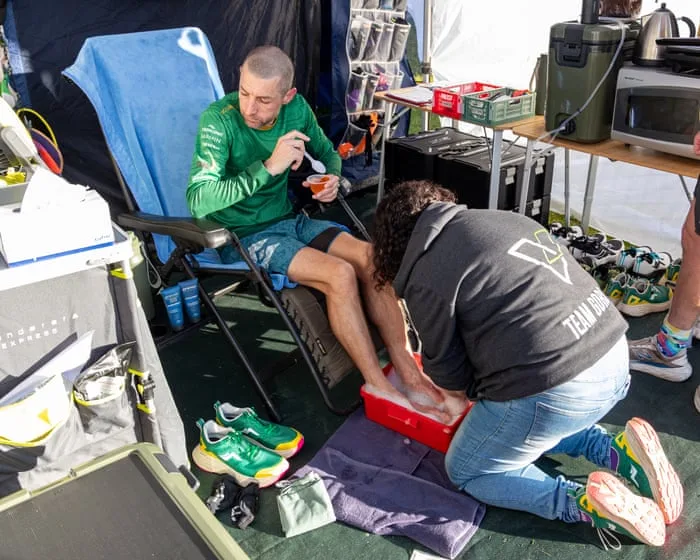 Record-breaking ultrarunner has 500ml of pus drained from leg: ‘I just didn’t quite feel right’