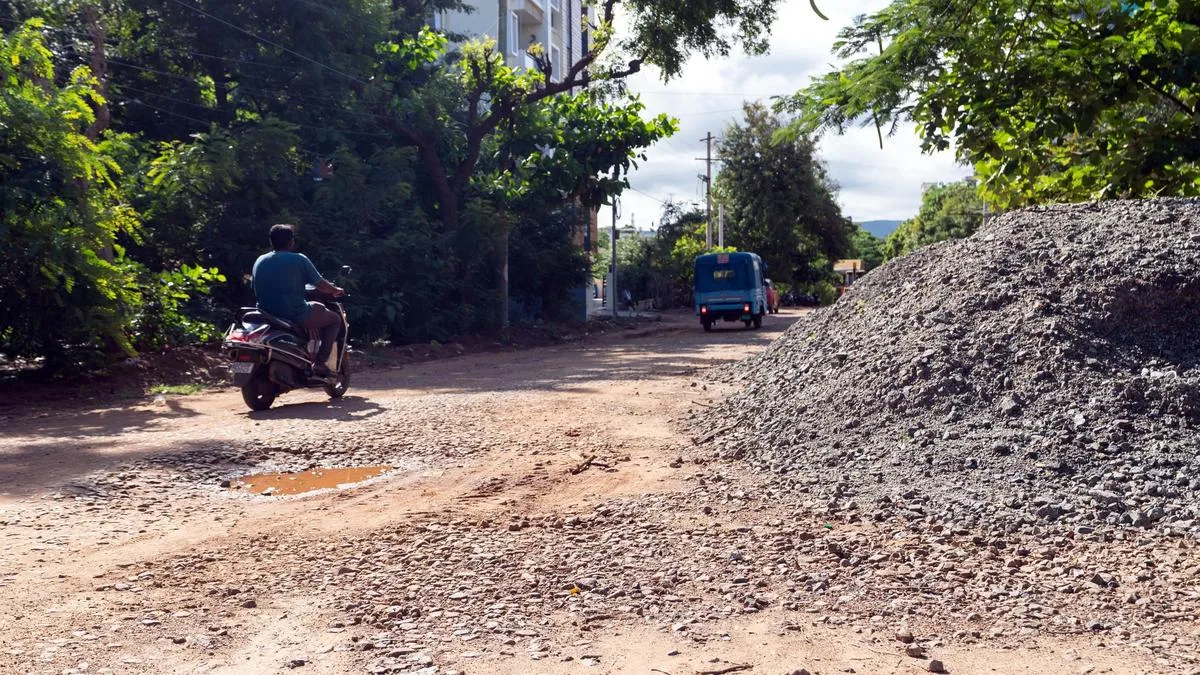 Residents in Visakhapatnam’s Madhurawada flag poor roads, drains, ahead of GVMC polls