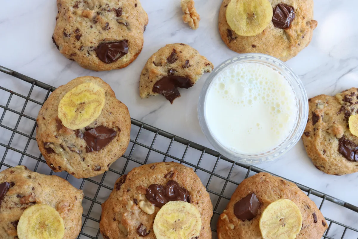 Banana bread cookies are an excellent way to use your banana freezer stash