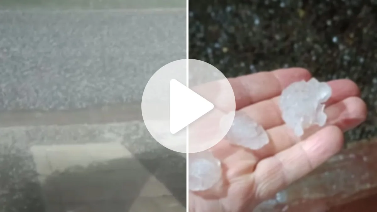 VÍDEO: Chuva de granizo ‘pinta’ o chão de branco no ‘corredor de tempestades’ em SC e impressiona moradores