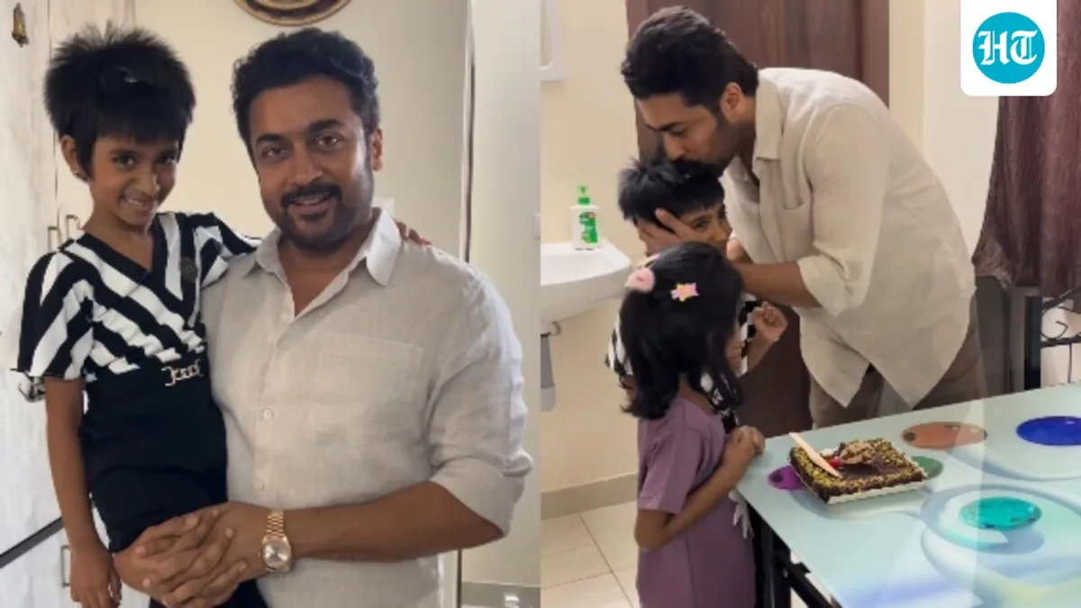 Fans think it's the cutest as Suriya attends his little fan's birthday, showers her with love. Watch