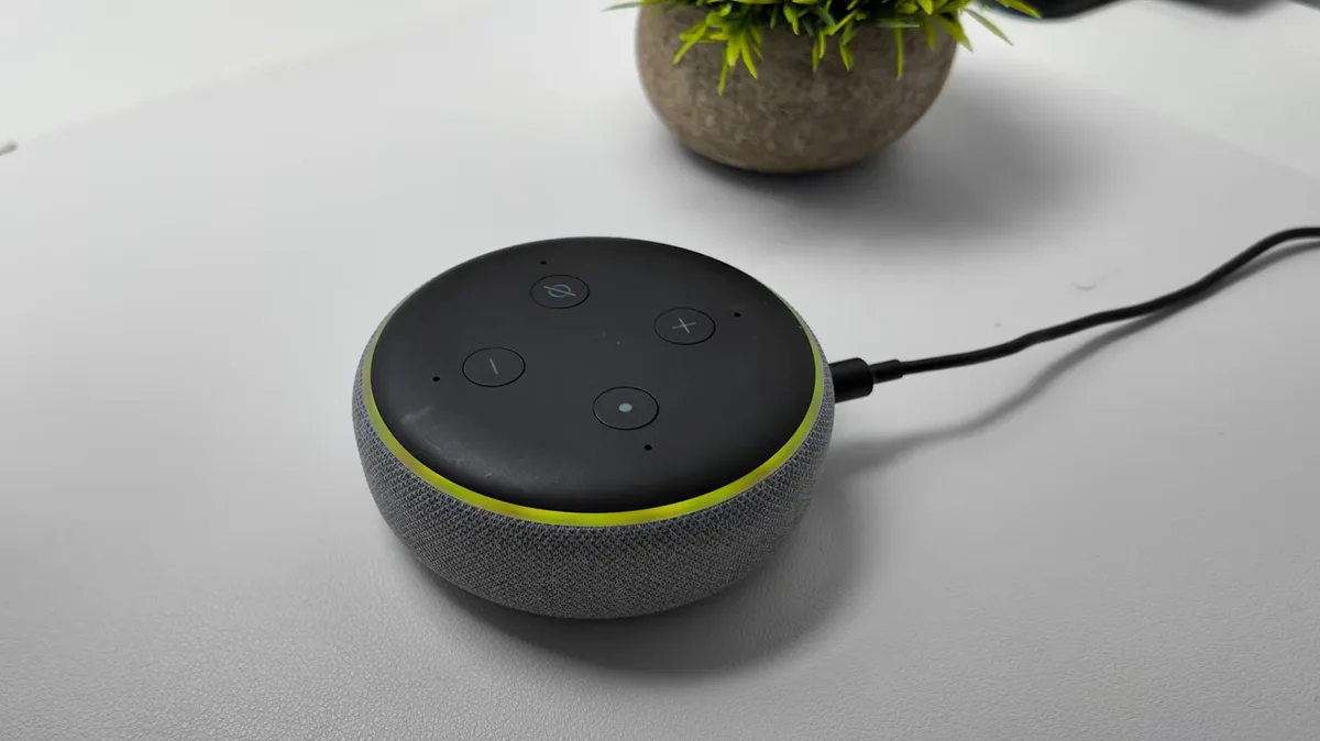 What does the yellow light on your Alexa device mean and how do you clear it?