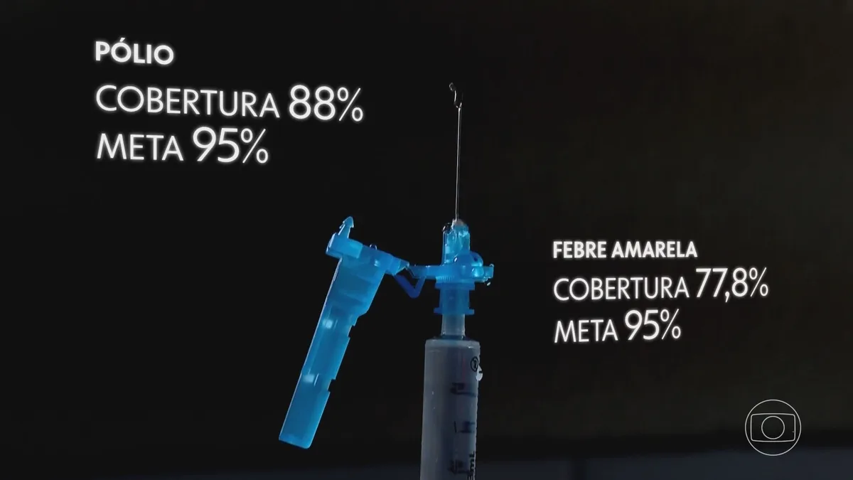 Brasil não atinge meta de vacinação para a maioria das vacinas da rede pública