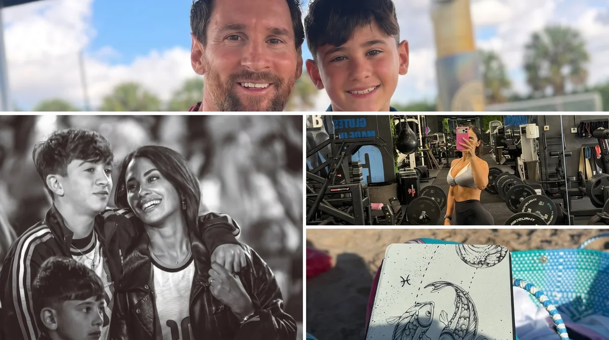 El álbum de fotos de Anto Roccuzzo que causó furor: la camiseta de fútbol que se “infiltró” en una imagen de Messi