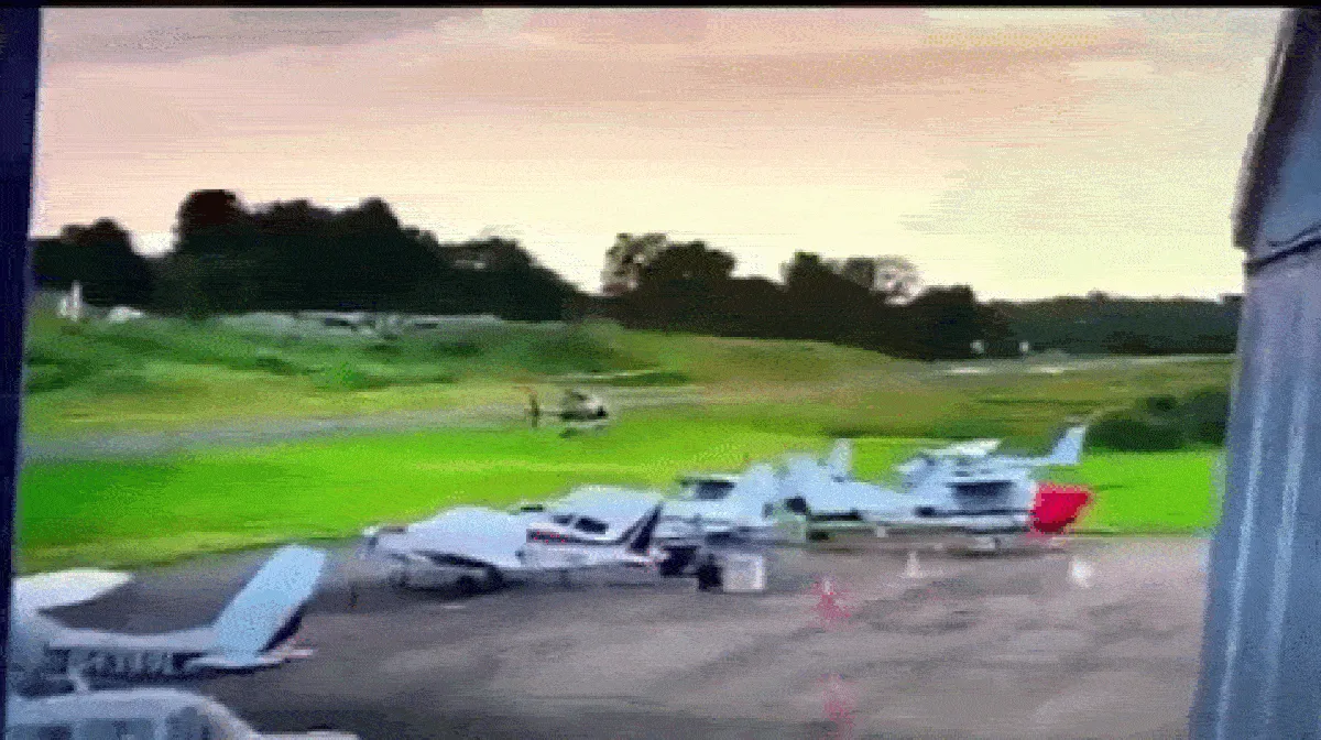 Avião e helicóptero da polícia batem no ar nos Estados Unidos