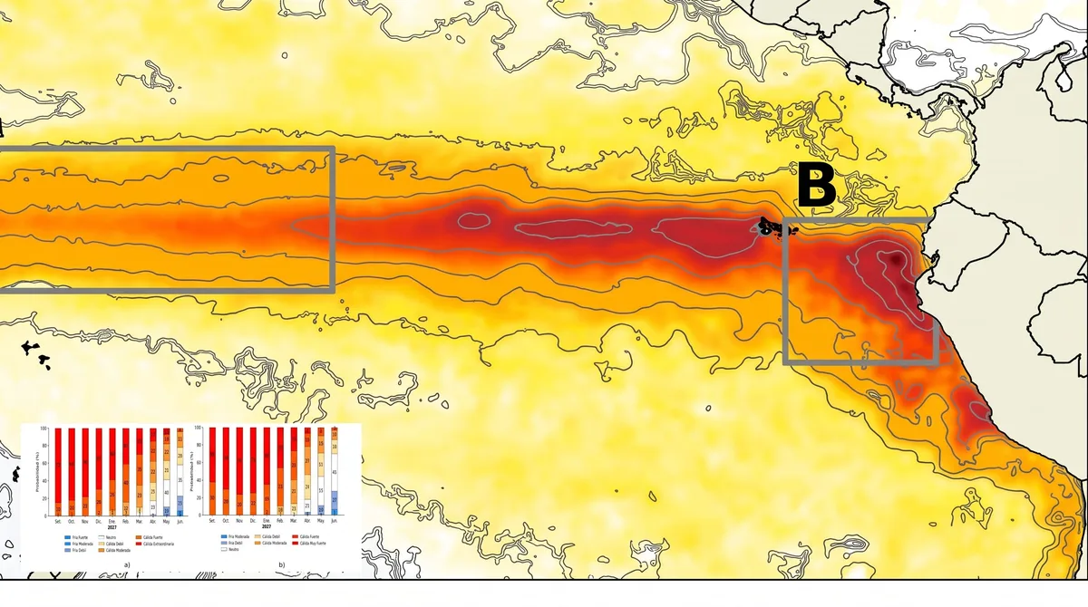 El Niño podría alcanzar una magnitud extraordinaria y extenderse hasta mediados del otoño de 2027, según el ENFEN