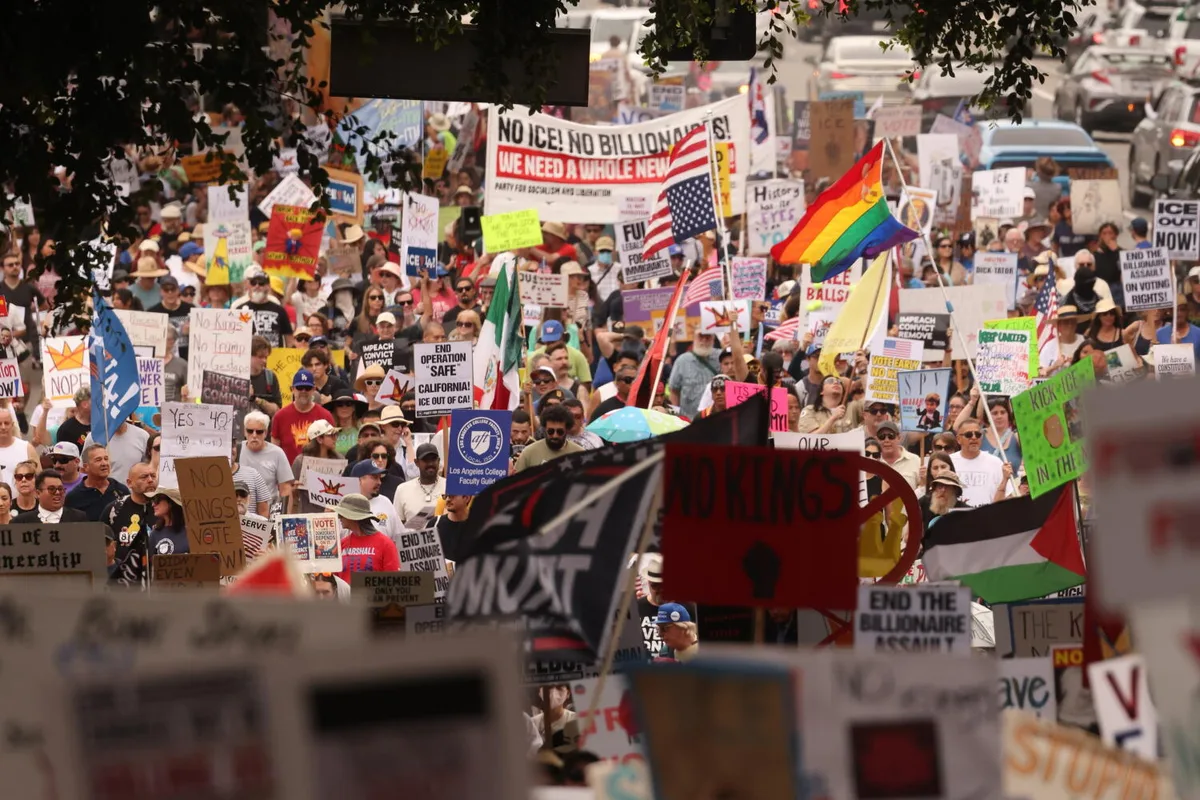 'No Kings' protests mobilize across California as activists push for early voter turnout