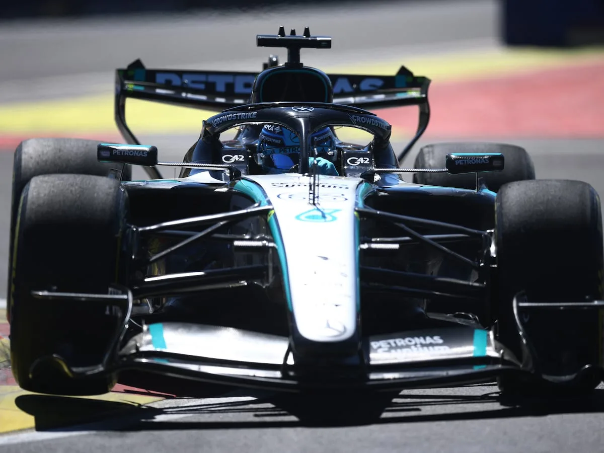Russell leads Mercedes one-two in first Spanish Grand Prix practice