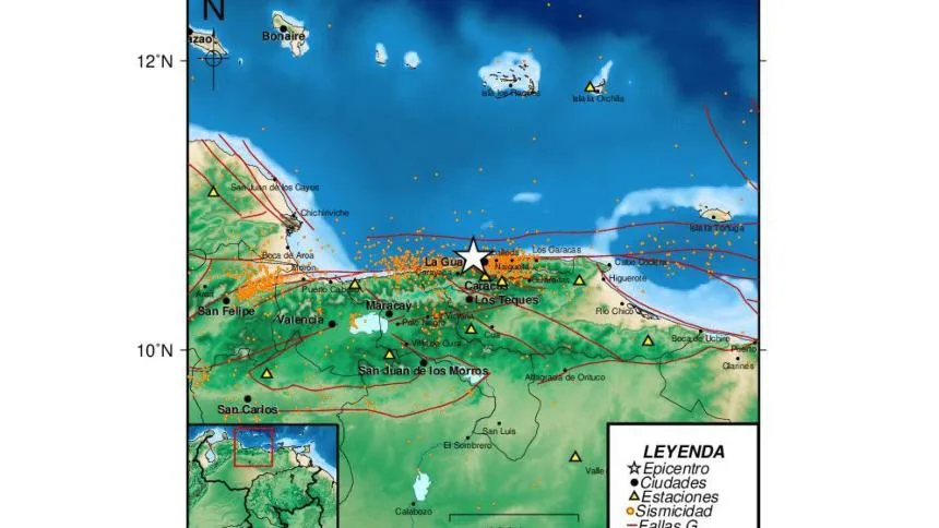 Sismo de magnitud 4 se registró en La Guaira la madrugada de este 18Ago, se sintió en varias zonas de Caracas