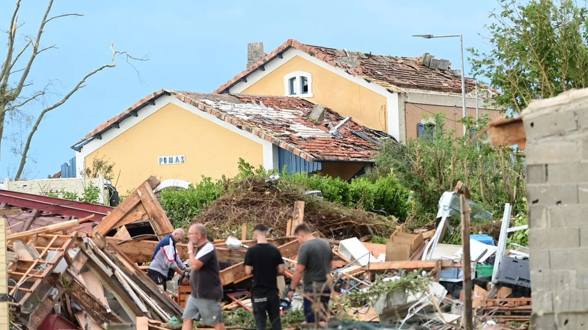 Une tornade touche la commune de Pomas, dans l'Aude, et endommage plusieurs habitations
