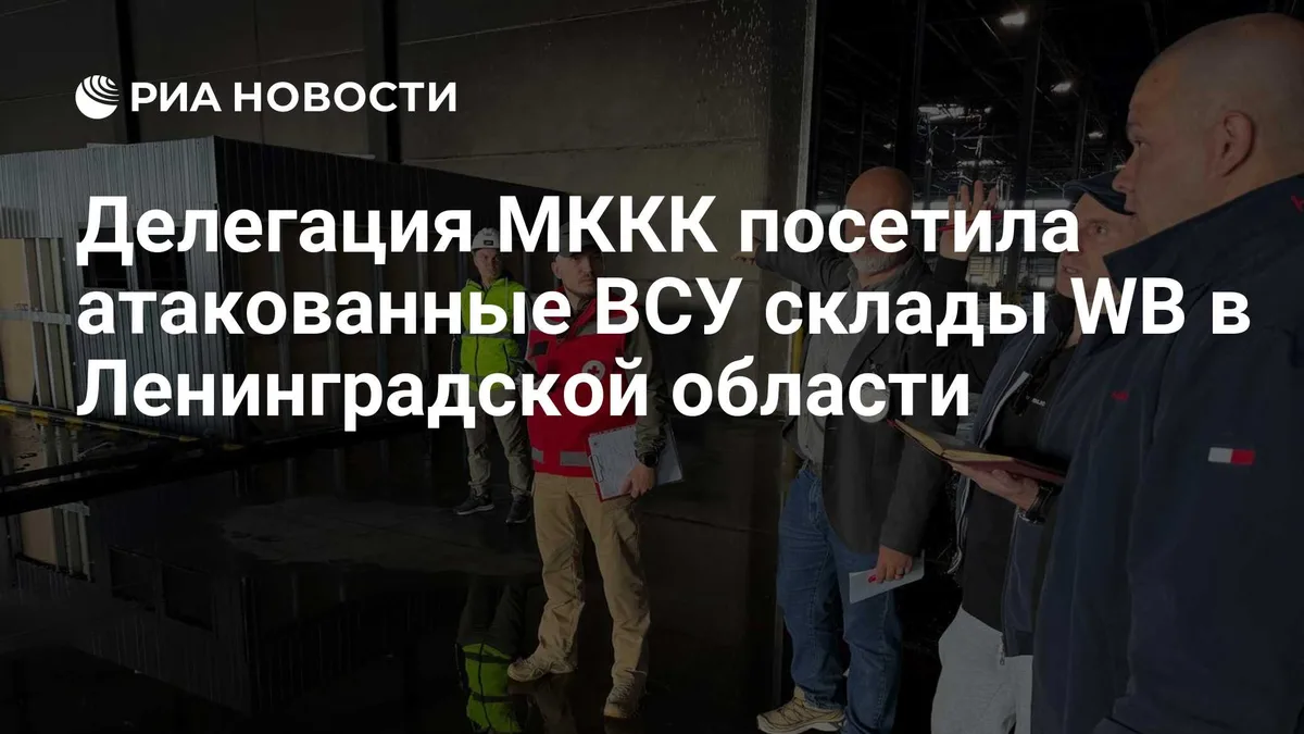 Делегация МККК посетила атакованные ВСУ склады WB в Ленинградской области