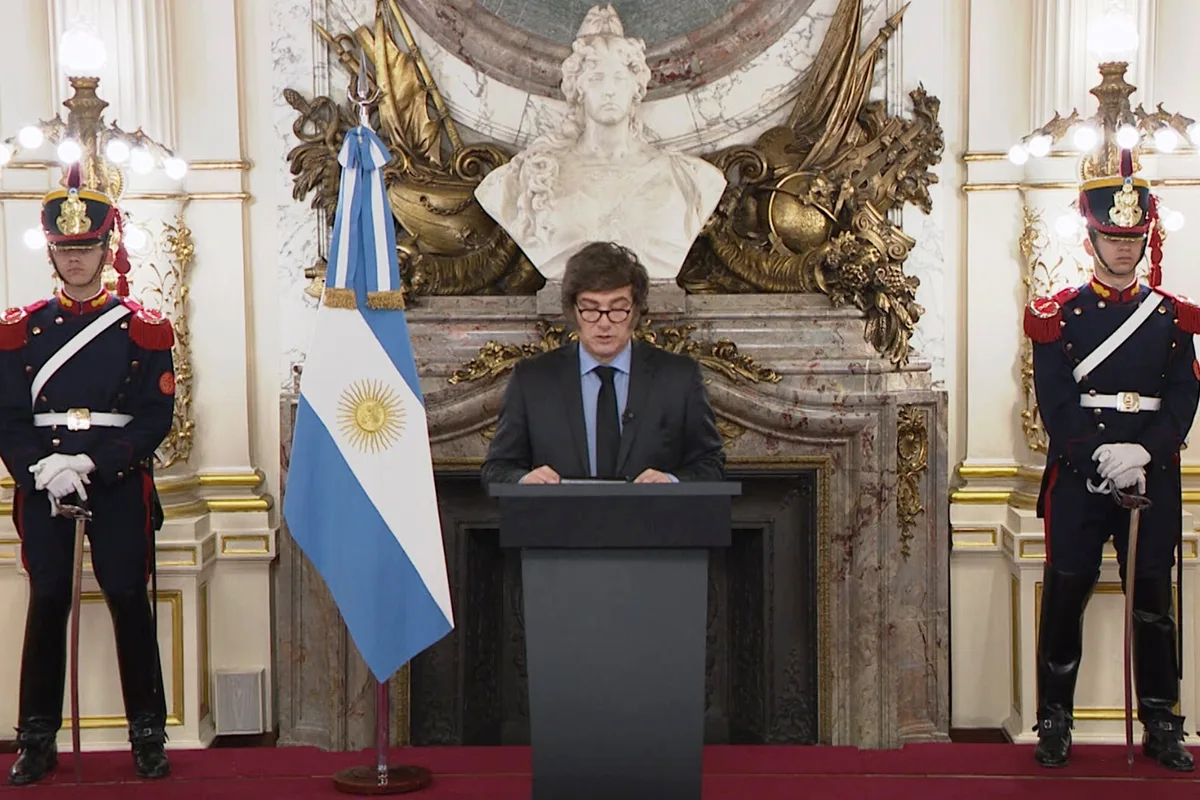A qué hora habla Javier Milei en cadena nacional por las Malvinas