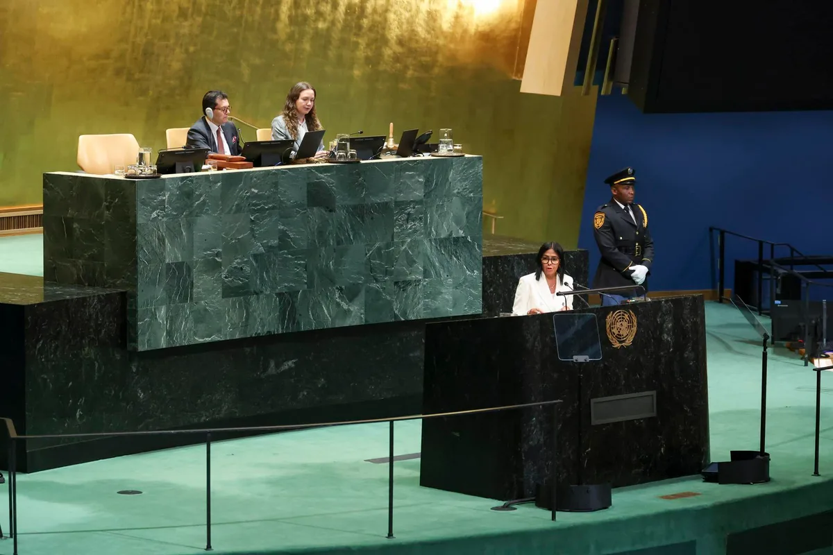 VIDEO: Delcy hizo una "pírrica" alusión al 3 de enero en la ONU, agradeció a Trump y omitió por completo a Maduro