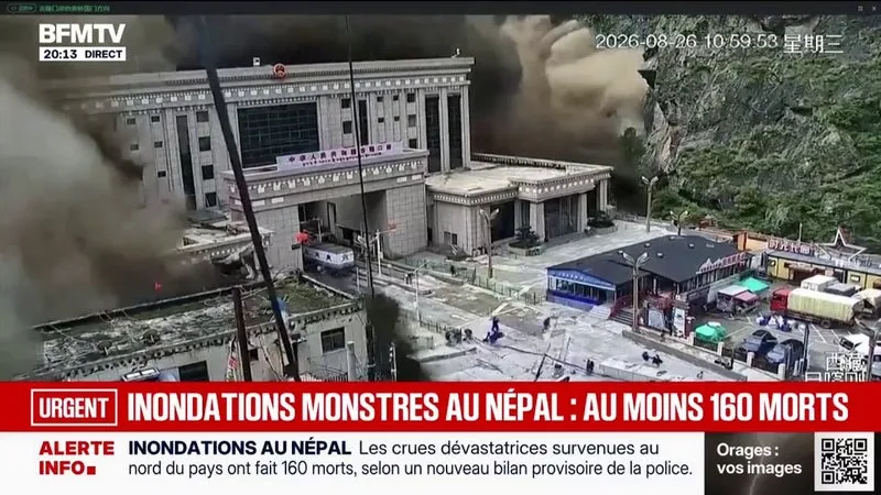 Inondations au Népal et au Tibet: le bilan revu à la hausse avec 160 morts recensés et 157 corps retrouvés