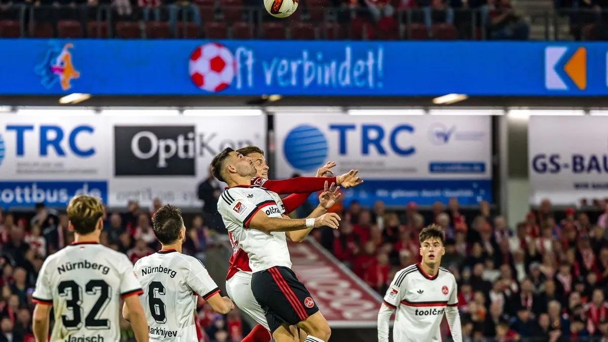 2. Fußball-Bundesliga: Energie Cottbus trotzt dem Tabellenzweiten Nürnberg Punkt ab