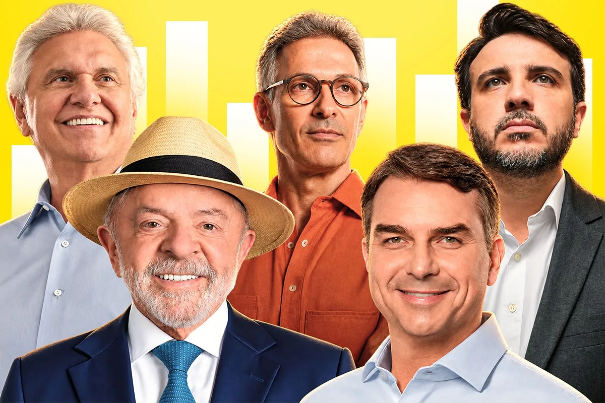 Datafolha: Lula tem 39% no 1º turno; Flávio, 33%; Caiado, 5%; Renan, 4%; Zema, 4%
