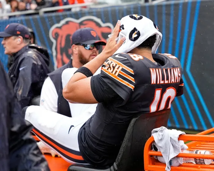 NFL roundup: Bears QB Caleb Williams carted off in loss to Vikings; Saints stun Ravens