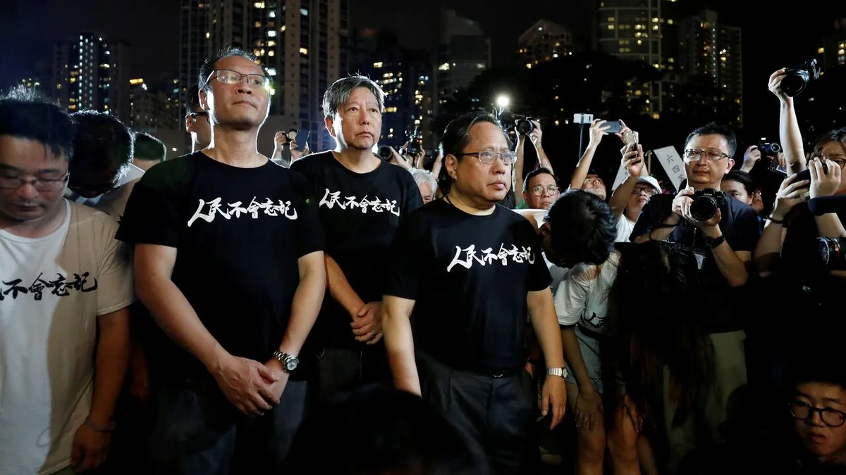 More Tiananmen vigil activists sentenced to prison in Hong Kong security case