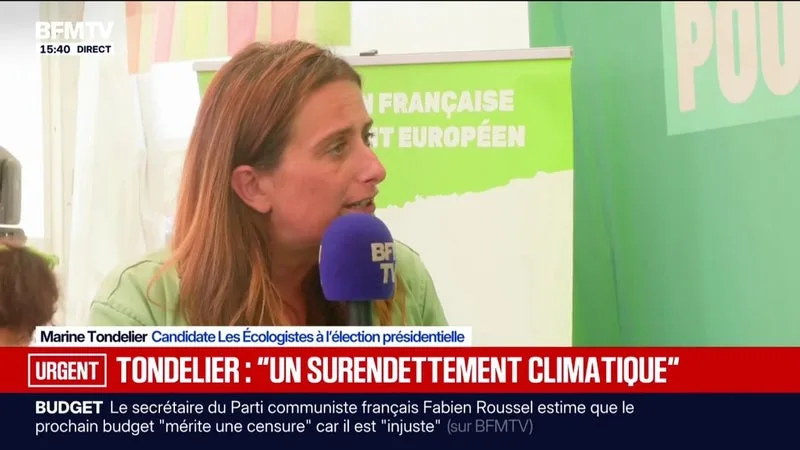 "Je porte une écologie populaire", déclare Marine Tondelier, candidate Les Écologistes à l'élection présidentielle