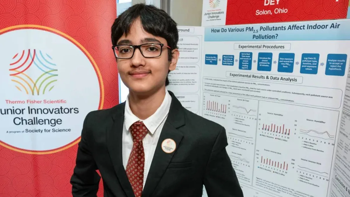 Meet Archishman Dey, 8th grader who found incense caused most pollution