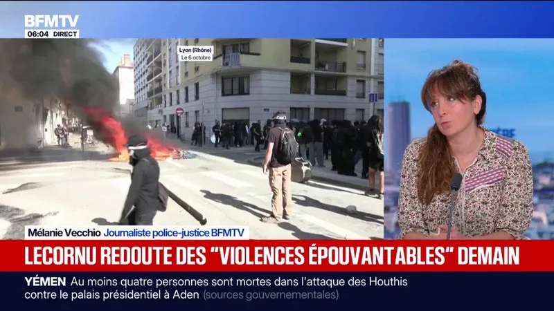 Mobilisation du 17 octobre: Sébastien Lecornu redoute des "violences épouvantables en fin de cortège"