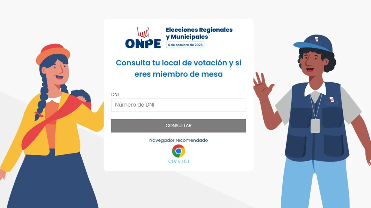 ERM 2026: Consulta tu local de votación para este domingo 4 de octubre