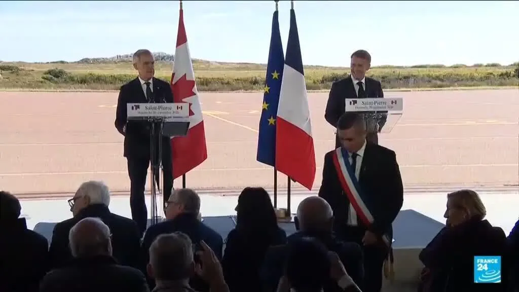 Conférence de presse de Macron et Carney à Saint-Pierre-et-Miquelon
