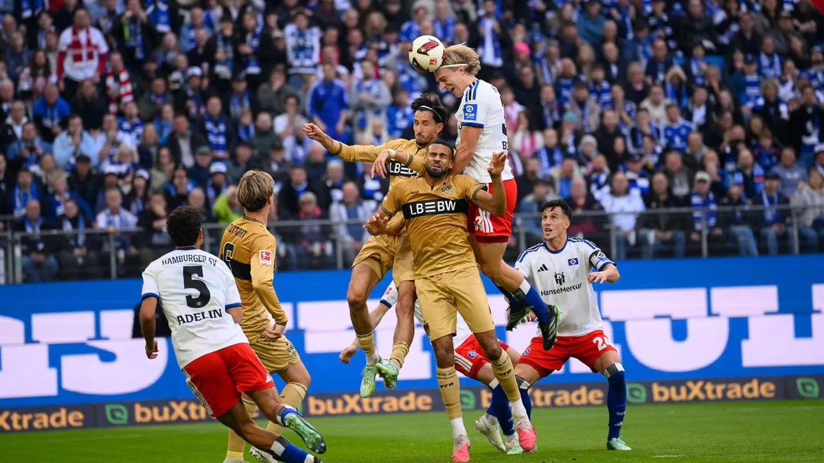 Fußball-Bundesliga: Muheim schießt den Hamburger SV gegen Stuttgart ins Glück