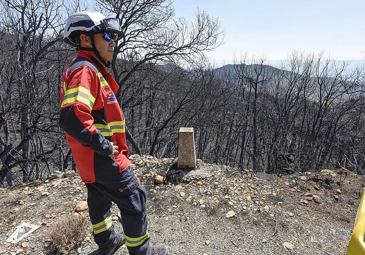 Muere un bombero de la Diputación de Zaragoza en Calatorao durante la extinción de un incendio