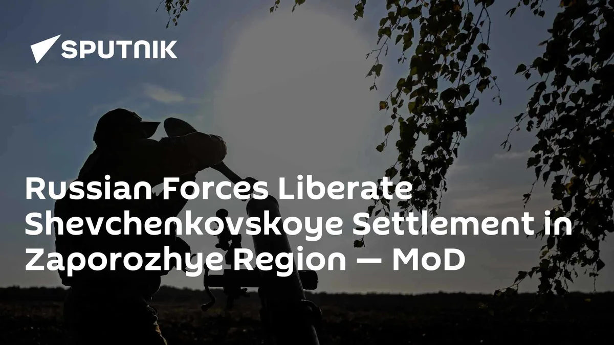 Russian Forces Liberate Shevchenkovskoye Settlement in Zaporozhye Region — MoD