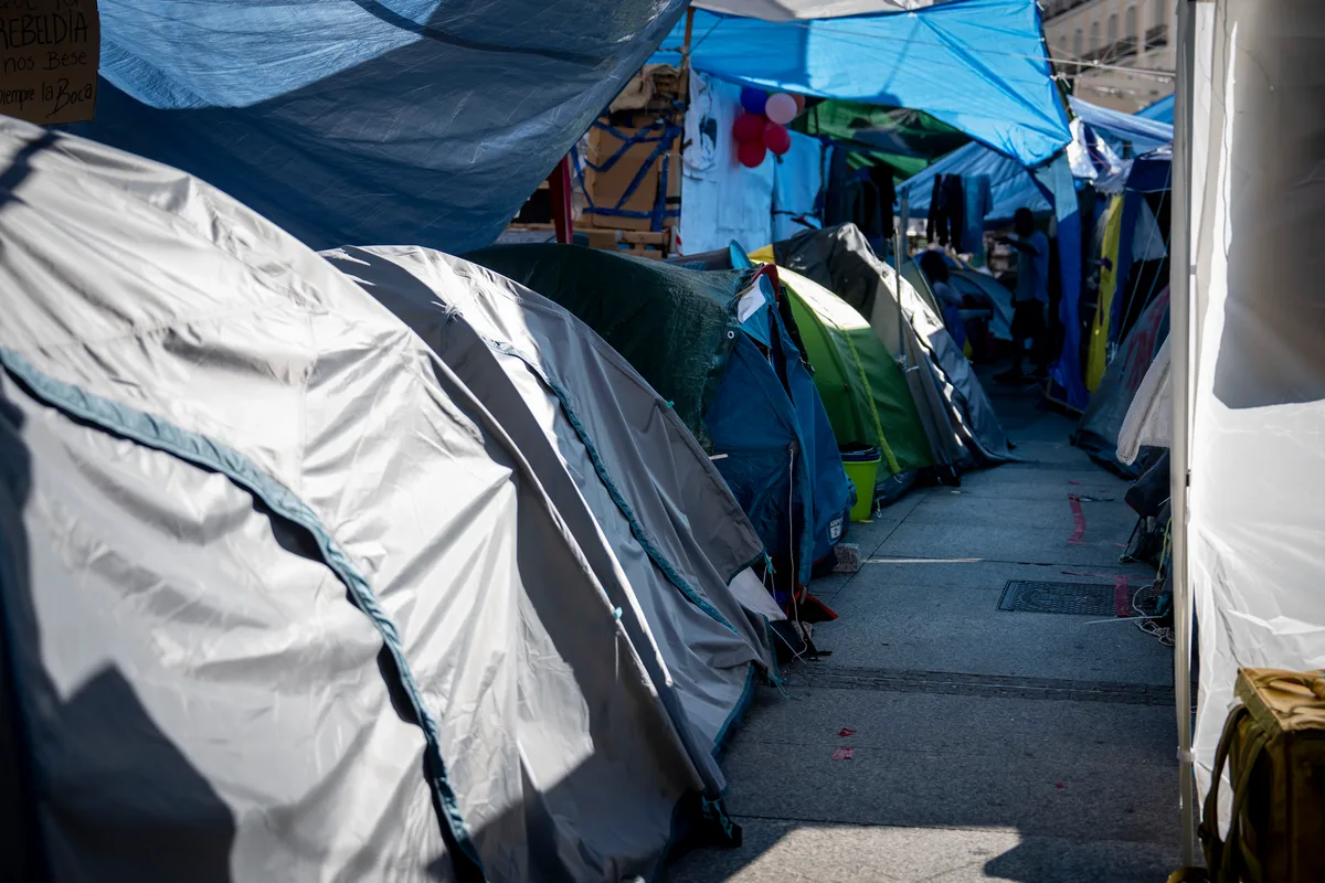 Una visita a la acampada