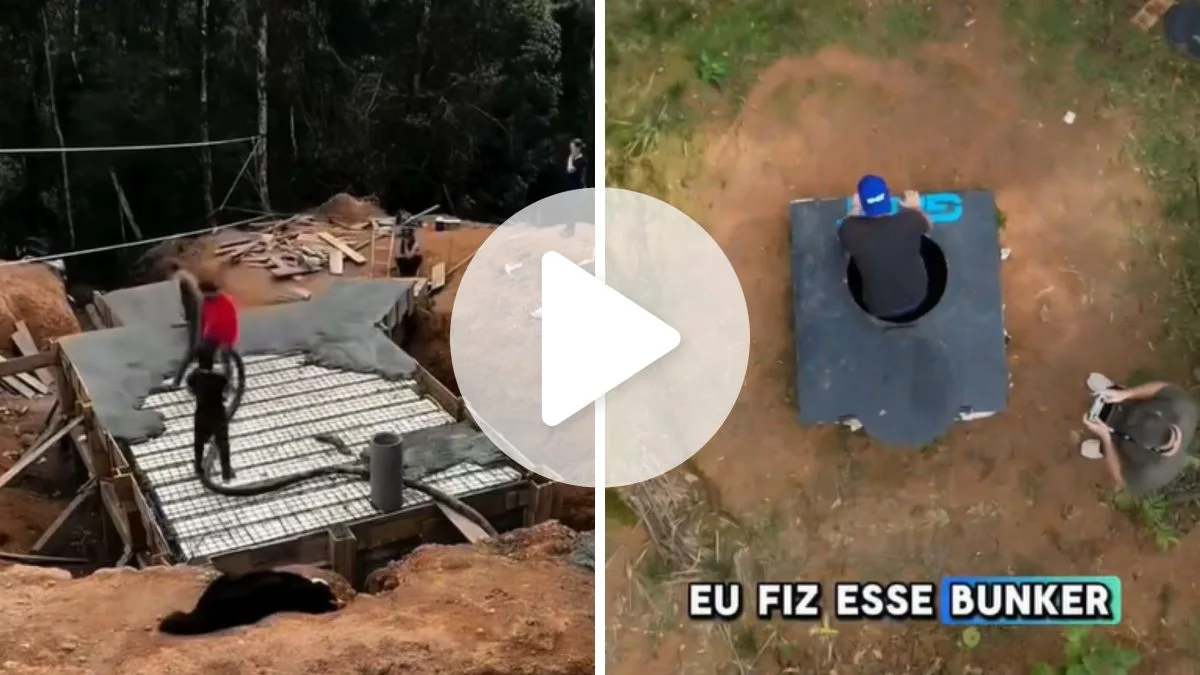 Influencer de SC que constrói bunker para o fim do mundo revela segredo que vai te fazer ‘sobreviver ao apocalipse’