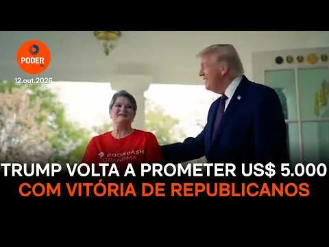 Trump volta a prometer US$ 5.000 se republicanos vencerem