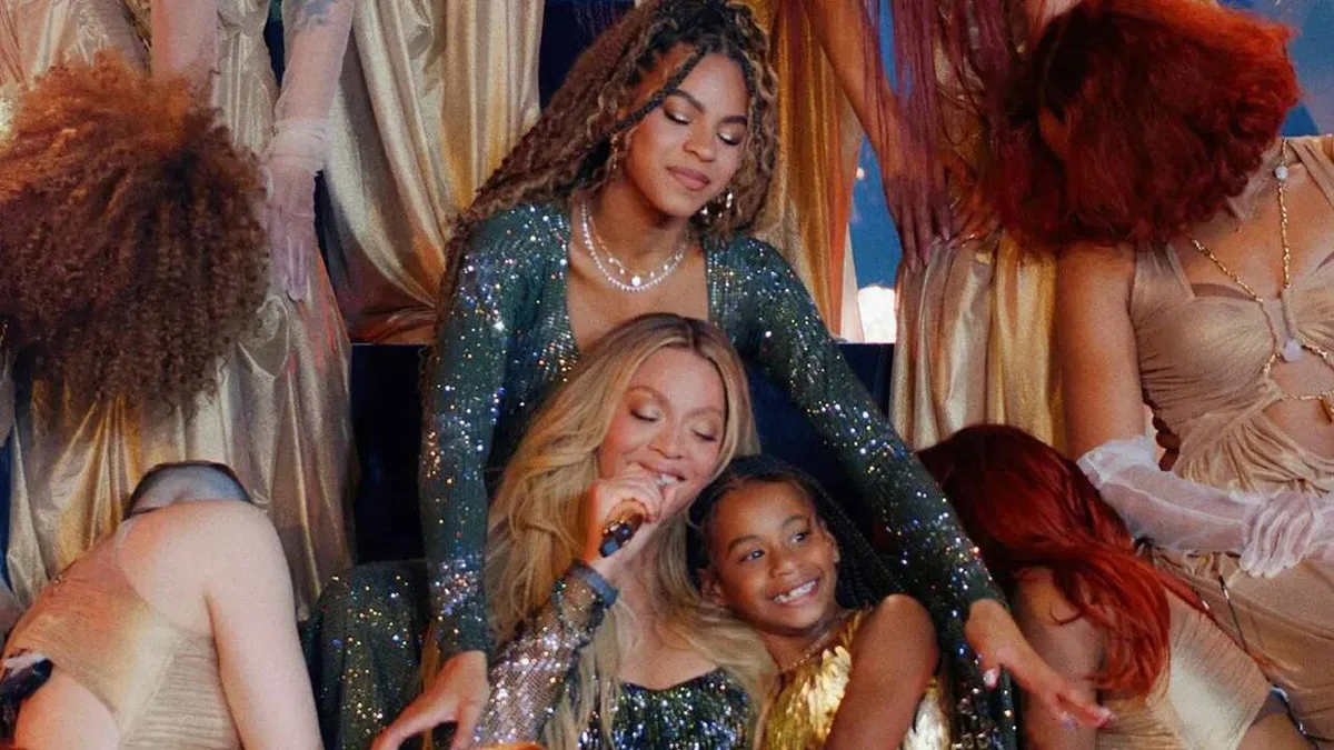 Beyoncé’s daughters spotted alongside her on stage for an inauguration event